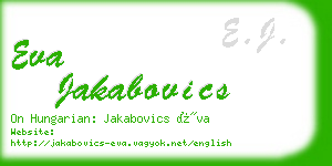 eva jakabovics business card